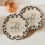 Leopard Cheetah Wild Bachelorette Weekend Party Paper Plate<br><div class="desc">This is a Leopard Cheetah Print Let's Get Wild Bachelorette Weekend Party Paper Plates!</div>