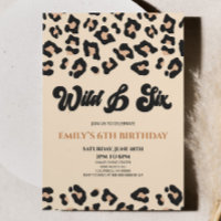 Leopard Cheetah Wild & Six 6th Birthday Party