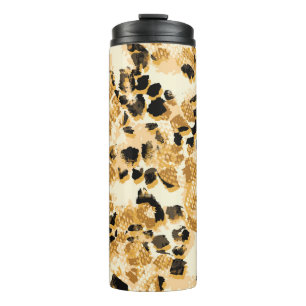 Leopard Chic: Vintage Pattern Elegance. Thermal Tumbler