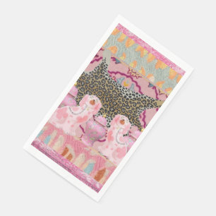 Leopard Chinoiserie Ginger Jar jars paper  Napkin
