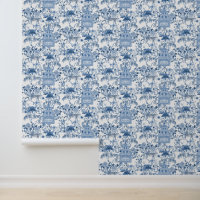 Leopard Chinoiserie Pagoda Willow Blue and White