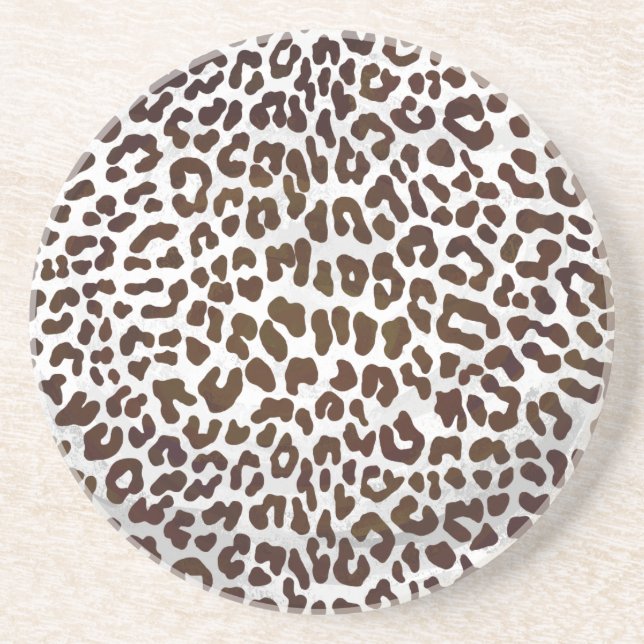 Leopard Chocolate Print Coaster (Front)