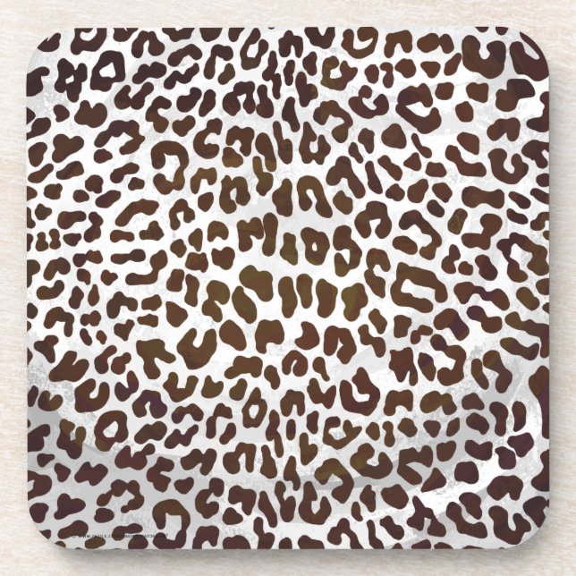 Leopard Chocolate Print Coaster (Front)