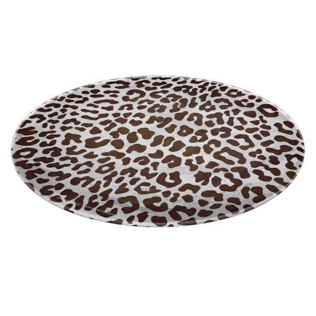 Leopard Chocolate Print Cutting Board (Corner)