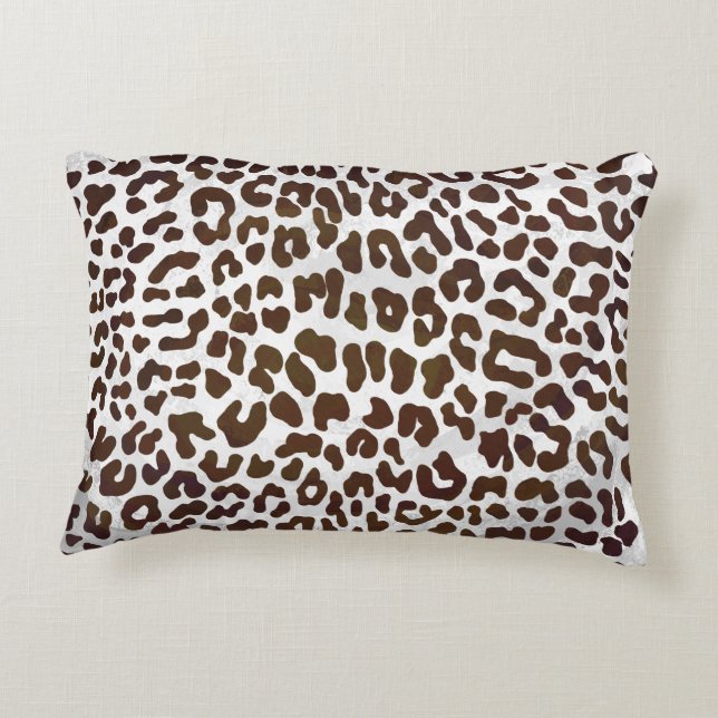 Leopard Chocolate Print Decorative Cushion (Back)