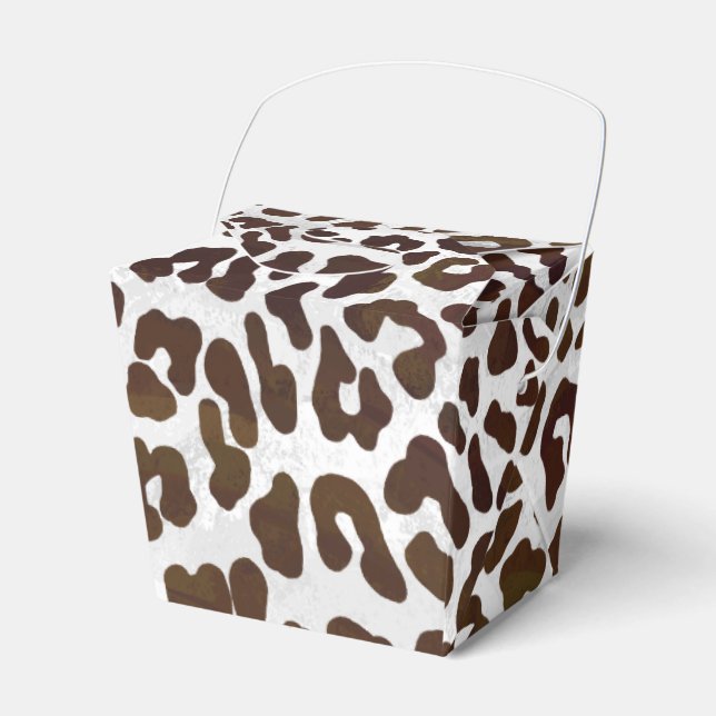 Leopard Chocolate Print Favour Box (Front Side)