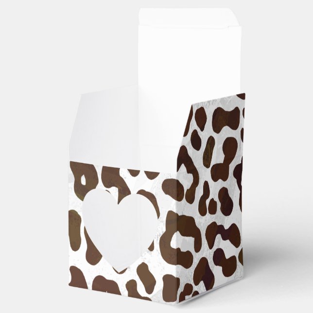 Leopard Chocolate Print Favour Box (Opened)