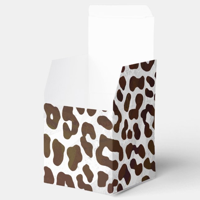 Leopard Chocolate Print Favour Box (Opened)