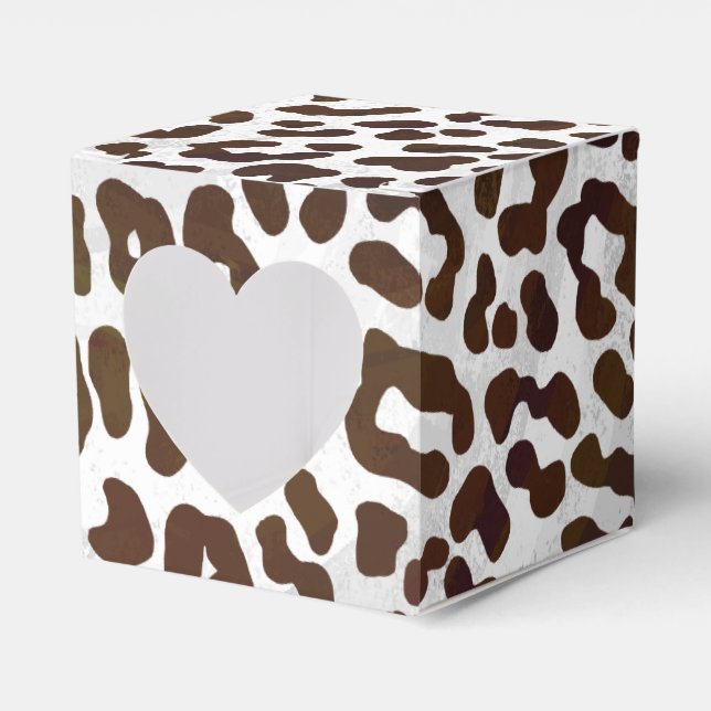 Leopard Chocolate Print Favour Box (Front Side)