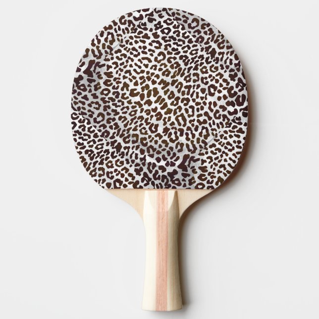 Leopard Chocolate Print Ping Pong Paddle (Back)