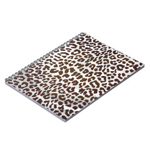 Leopard Chocolate Print Spiral Notebook