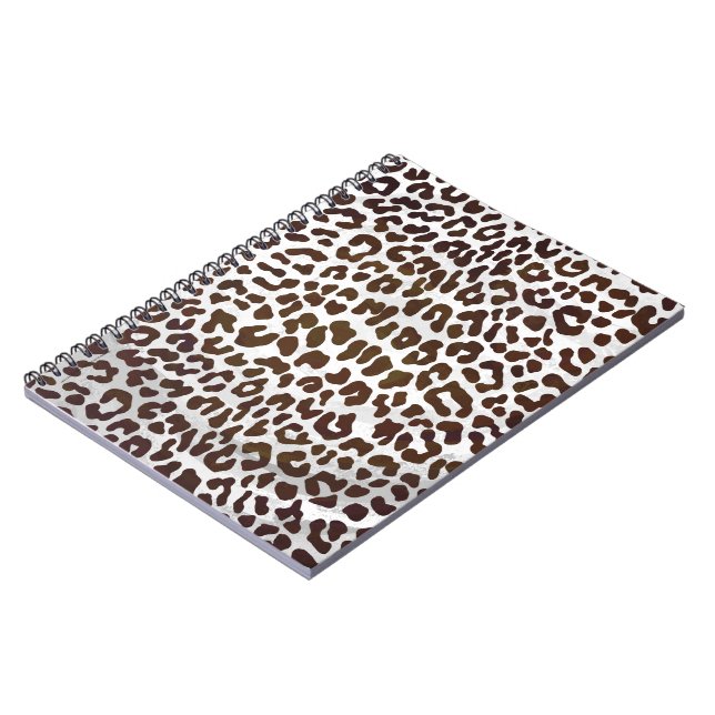 Leopard Chocolate Print Spiral Notebook (Left Side)