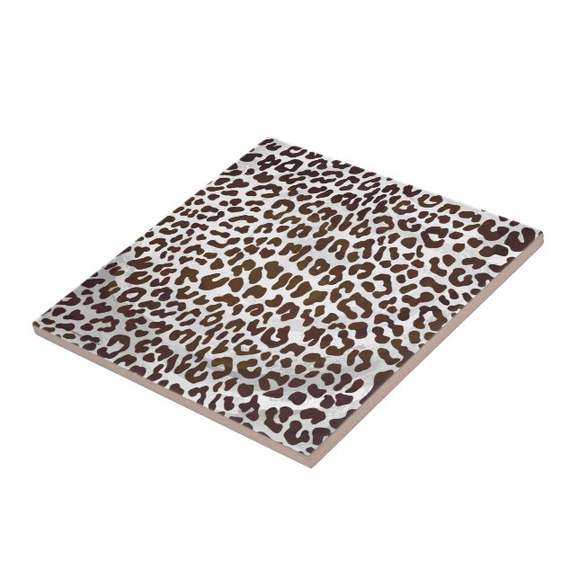 Leopard Chocolate Print Tile (Side)