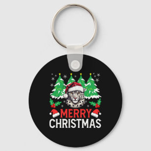 Leopard Christmas Pajama Costume for Xmas Holiday  Key Ring