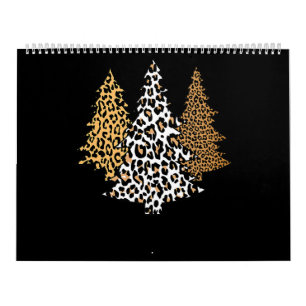 leopard christmas trees cheetah animal print gift calendar