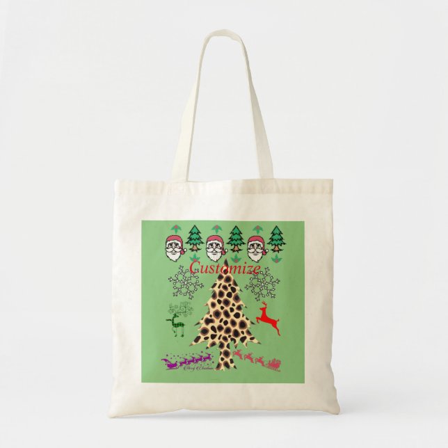 Leopard Christmas Trees with Santas Thunder_Cove Tote Bag (Front)