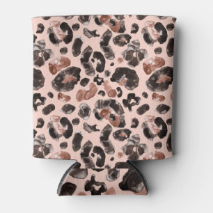 Leopard coat, animal skin seamless pattern. can cooler