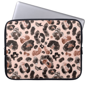 Leopard coat, animal skin seamless pattern. laptop sleeve