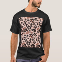 Leopard coat, animal skin seamless pattern.