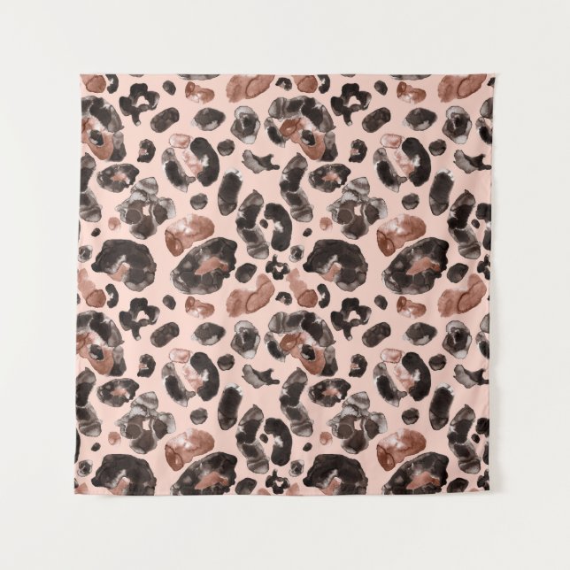 Leopard coat, animal skin seamless pattern. tapestry (Front)