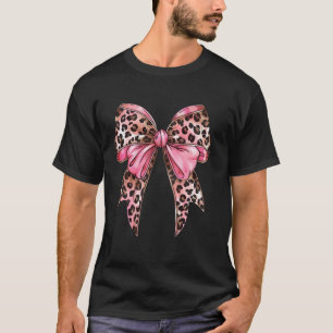 Leopard Coquette Bow Pink Leopard Bow Ribbon Water T-Shirt