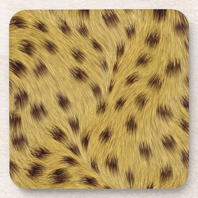 Leopard cork coaster set (Front)
