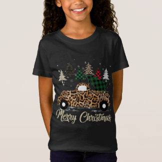 Leopard Covered Red Truck With Buffalo Plaid Chris T-Shirt