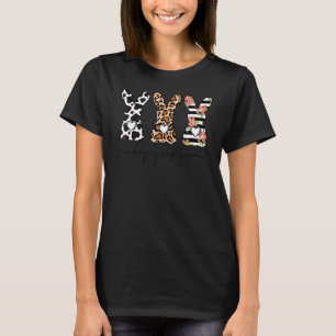 Leopard Cow Print Easter Bunnies Happy Easter Day T-Shirt