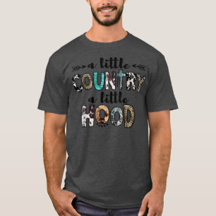 Leopard Cowgirl A Little Country Little Hood Weste T-Shirt