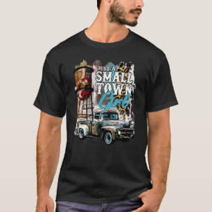 Leopard Cowgirl Truck Just A Small Town Girl Weste T-Shirt