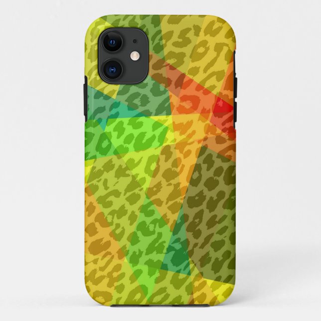 Leopard Cubism Abstract Art | Geometric Pattern 2 Case-Mate iPhone Case (Back)
