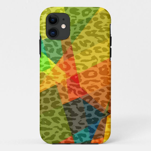 Leopard Cubism Abstract Art | Geometric Pattern 4 Case-Mate iPhone Case (Back)