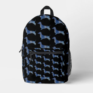 Leopard dachshund printed backpack