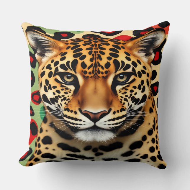  Leopard Décor Pillow (Front)