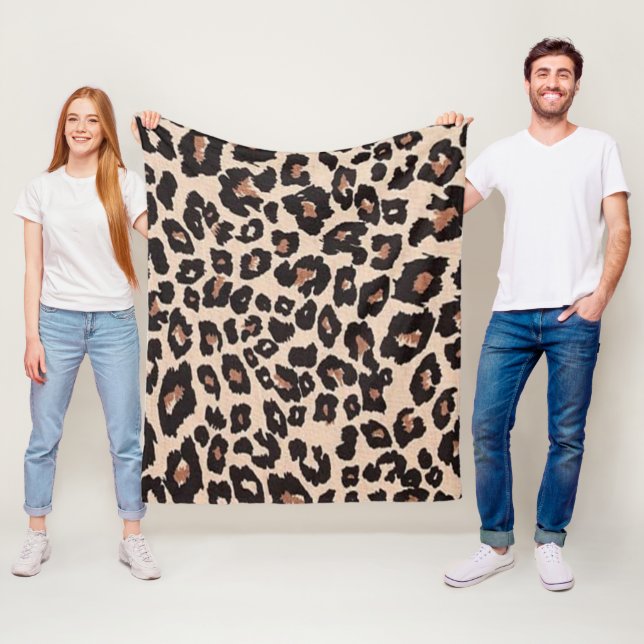 Leopard Design Pattern  Fleece Blanket (In Situ)