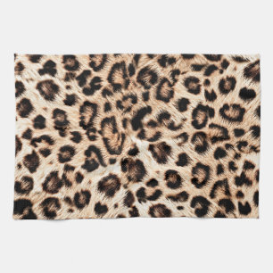 Leopard Design Pattern: Wild Elegance. Tea Towel
