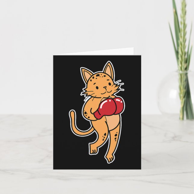 Leopard Does Boxing  Card (Front)
