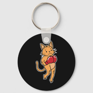 Leopard Does Boxing Key Ring