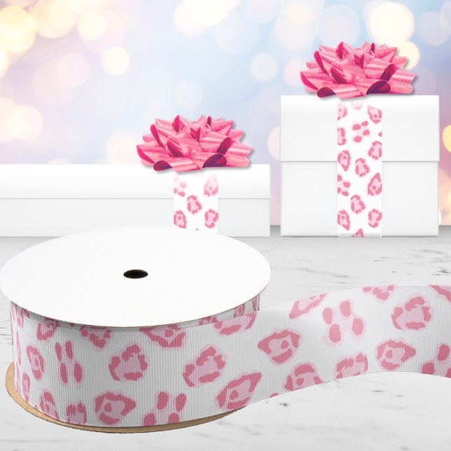 Leopard Dot in Pink Grosgrain Ribbon (Creator Uploaded)