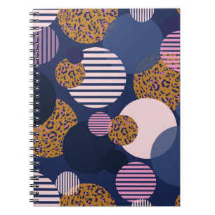 Leopard Dots: Dark Blue Elegance. Notebook