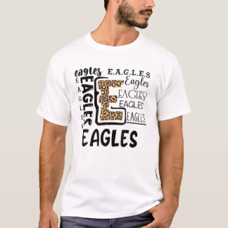Leopard Eagles Typographies Football Sport T-Shirt