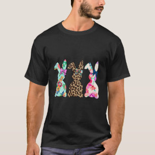 Leopard Easter Bunny Rabbit Trio Cute Easter Day 2 T-Shirt