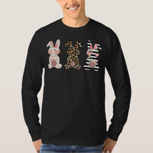 Leopard Easter Bunny Rabbit Trio Cute Easter Day 2 T-Shirt