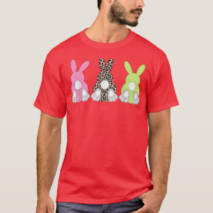 Leopard Easter Bunny Rabbit Trio Cute Easter Day  T-Shirt