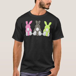 Leopard Easter Bunny Rabbit Trio Cute Easter Day T T-Shirt