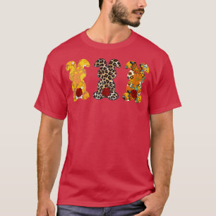 Leopard Easter Bunny Rabbit Trio Cute Easter T-Shirt