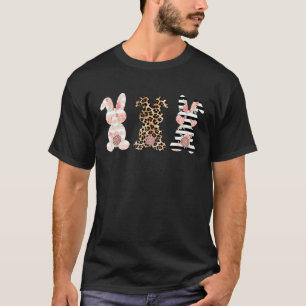 Leopard Easter Bunny Rabbit Trio Cute Easter T T-Shirt