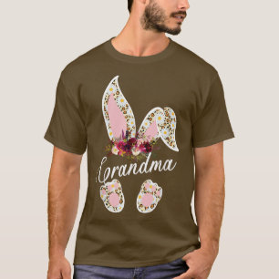 Leopard Easter Grandma Bunny Matching Family Easte T-Shirt