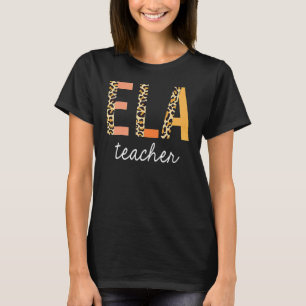 Leopard Ela Teacher English Language Arts Teacher T-Shirt