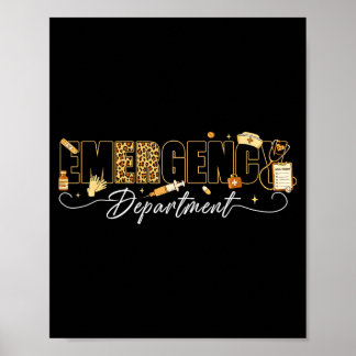 Leopard Emergency Department Nurse Er Nurses Day Poster